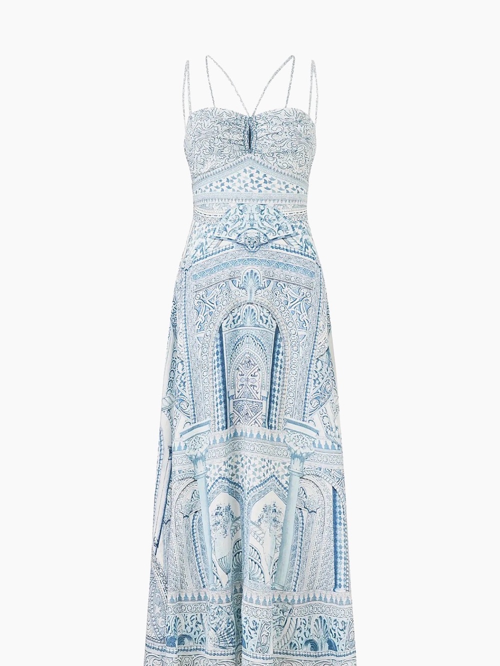 CAMILLA The Hum Of The Alhambra Strap Detail Midi-Dress